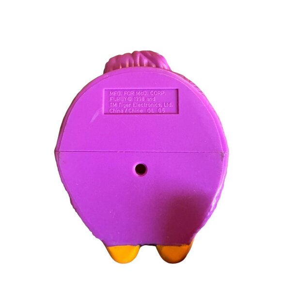 Vintage 1998 McDonalds Happy Meal Toy Purple‎ Orange Plastic Furby - Picture 5 of 5